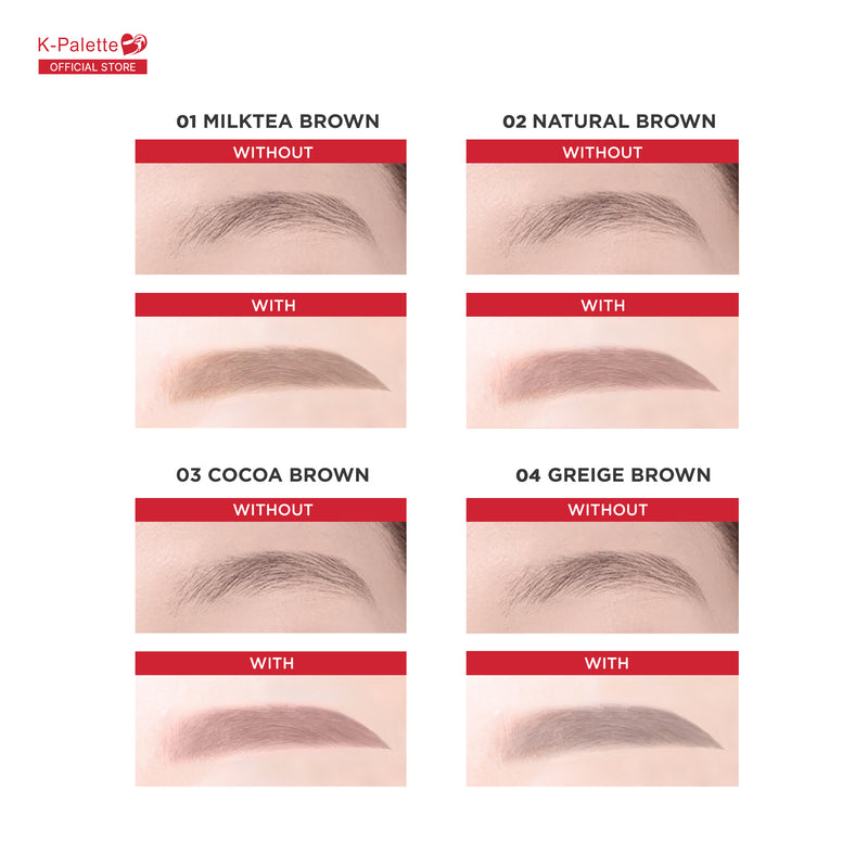 K-PALETTE 1DAY Tattoo Lasting 3Way Eyebrow Pencil