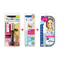 KISSME Heroine Make Long UP Mascara Super WP #01 Black Bundle (Mascara + Remover + Base)