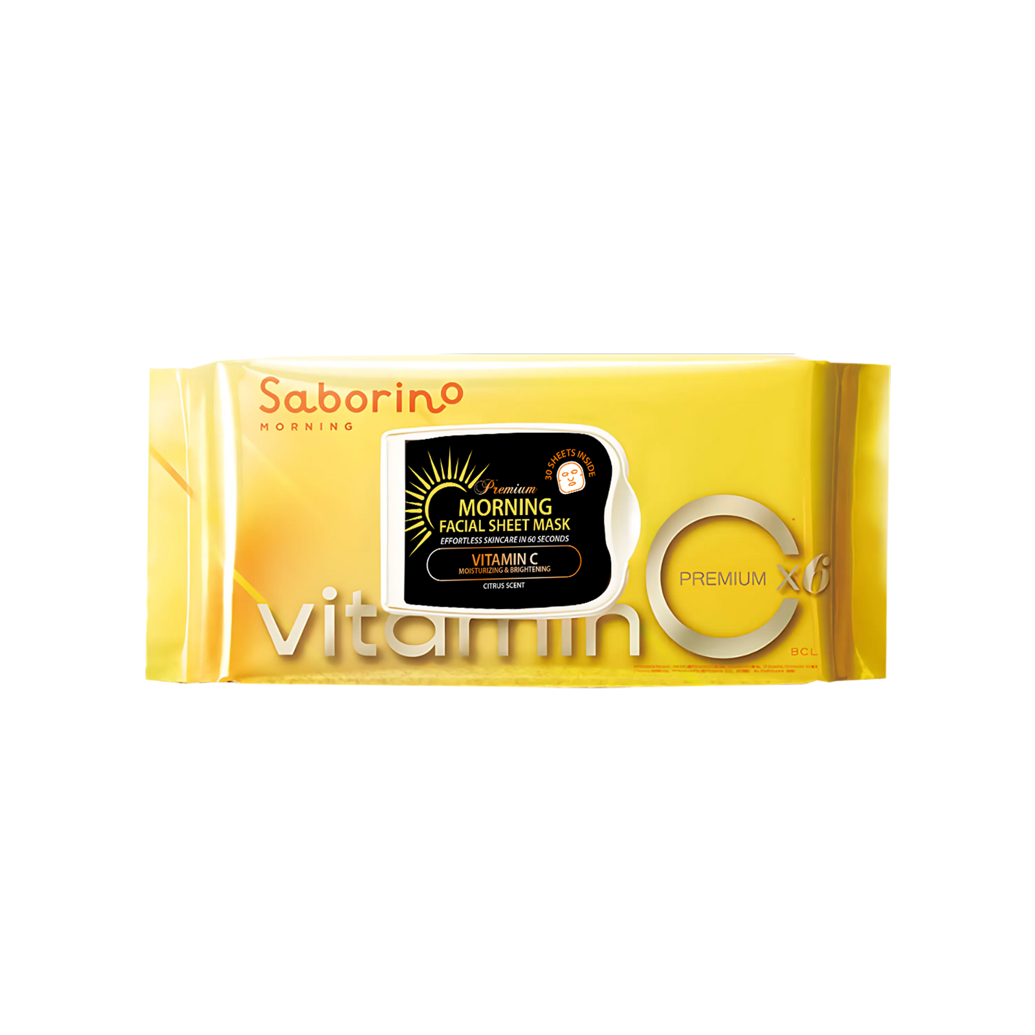 SABORINO Morning Facial Sheet Mask Premium Vitamin C