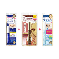 KISSME Heroine Make  Eyelash Serum EX (I) + Long UP Mascara Super Waterproof #02 Brown + Speedy Mascara Remover